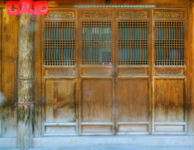 仿古木门